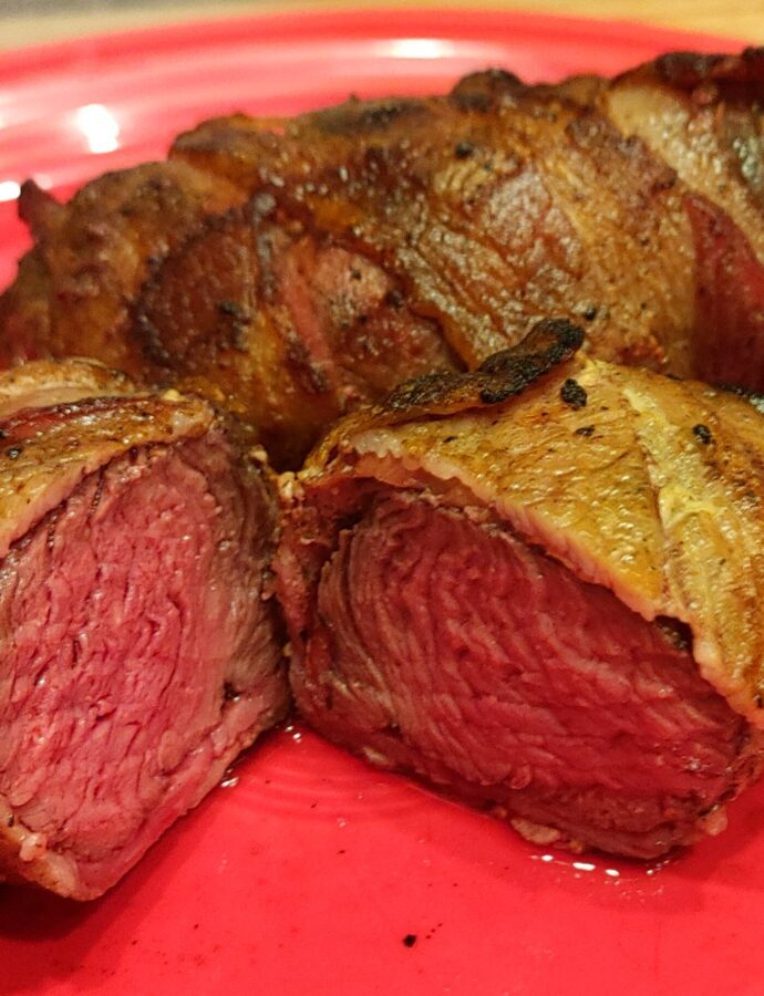 Tender Bacon Wrapped Beef Tenderloin
