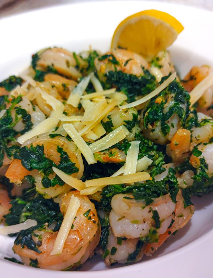 Spinach Garlic Butter Shrimp