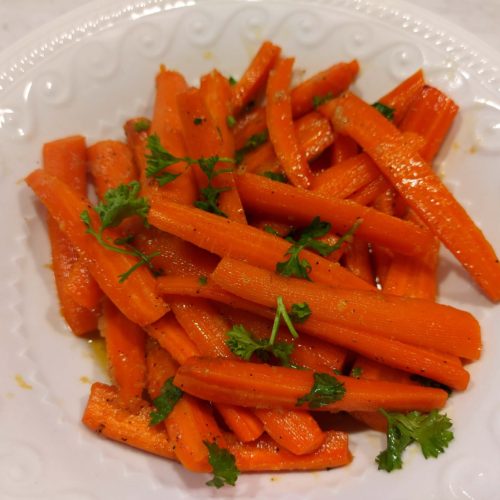 honey garlic glazed roasted carrots