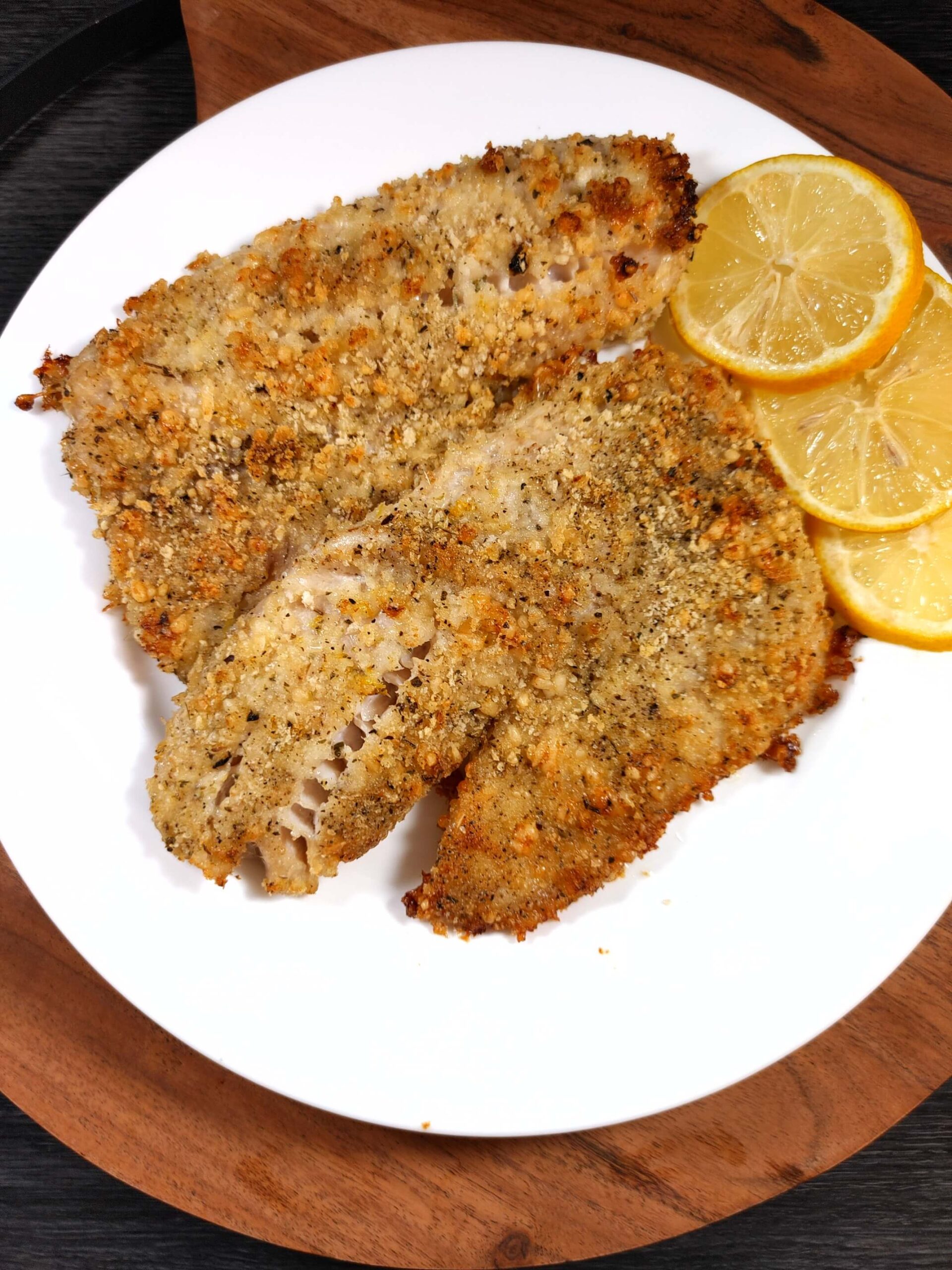 SERVE AND ENJOY THE CRISPY PARMESAN CRUSTED TILAPIA