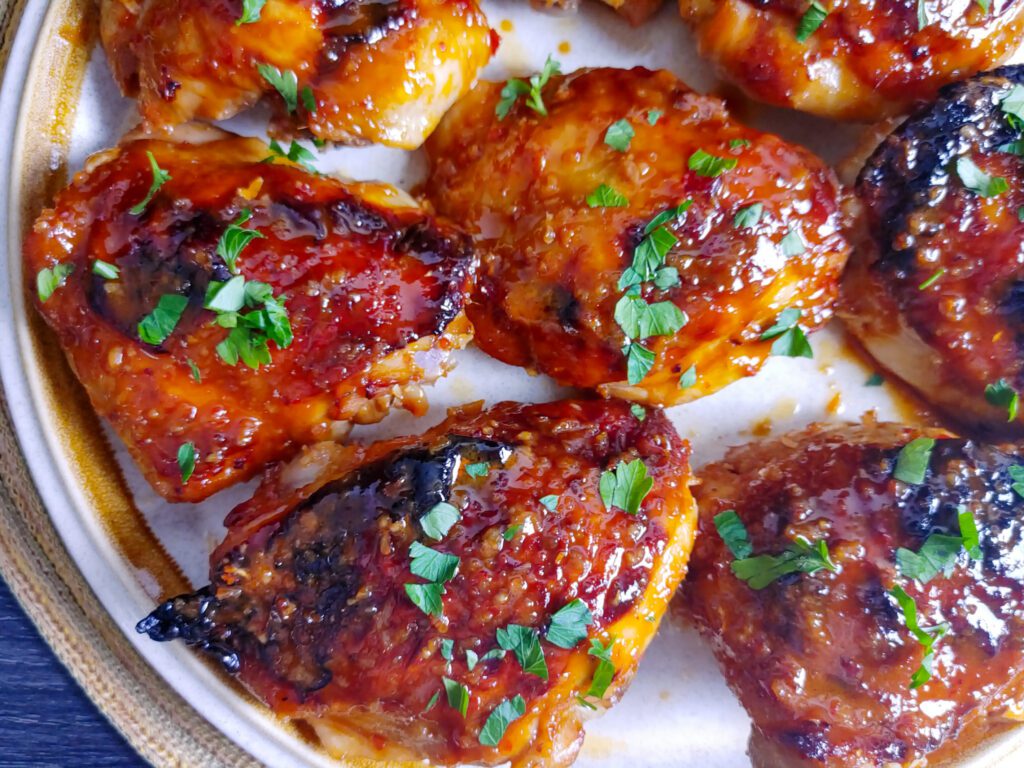 Honey Garlic Sticky Chicken - U Keep Cooking