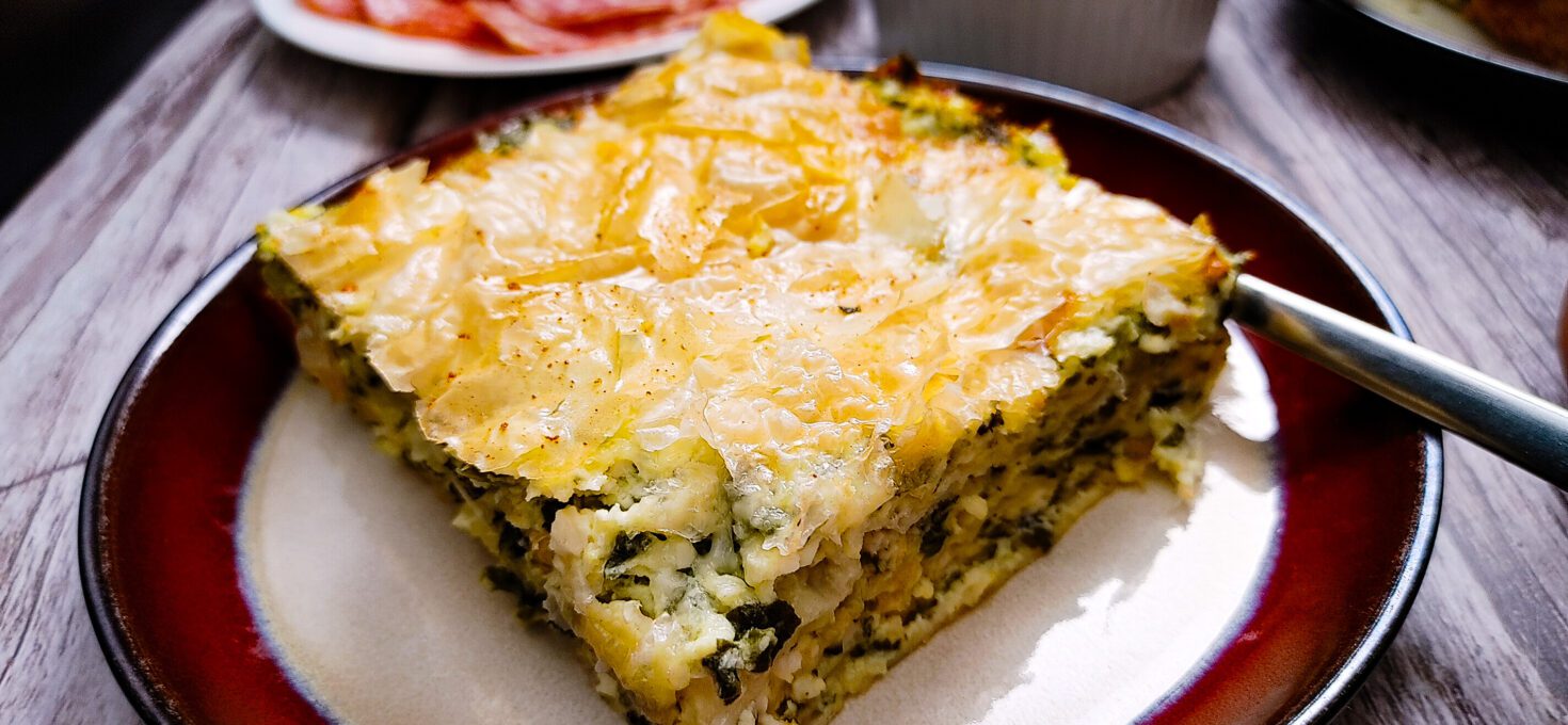 Cheesy Spinach Phyllo Pie