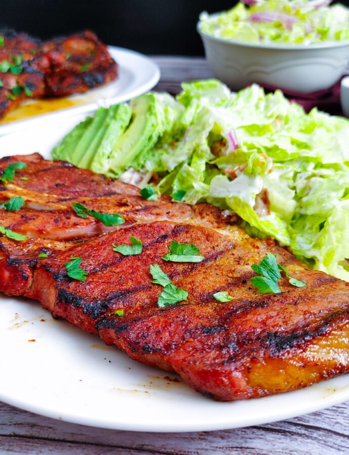 Grilled Pork Chops with Homemade Dry Rub Seasoning