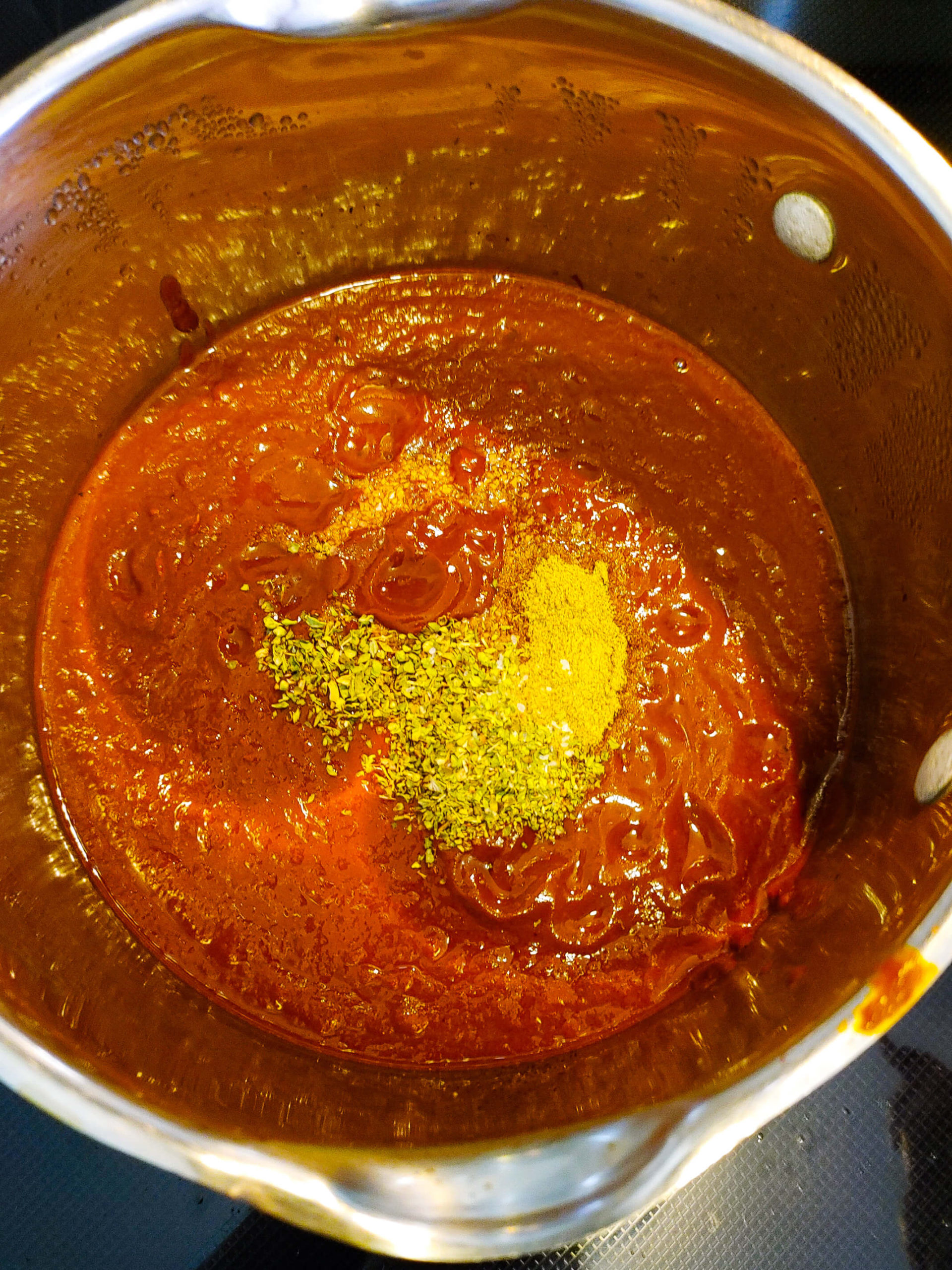 ADD PUREE TO THE POT AND SIMMER ON LOW FOR 30 MIN