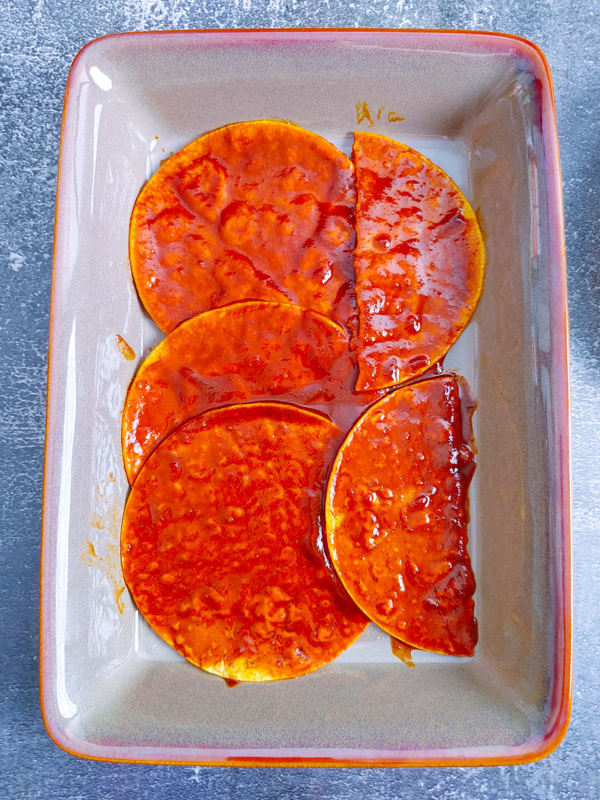 ENCHILADA SAUCE AND FOUR CORN TORTILLAS