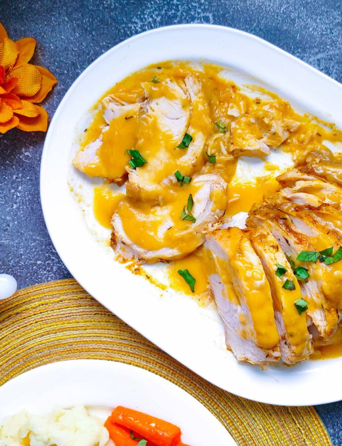 Juicy Crockpot Turkey Breast with Gravy Recipe
