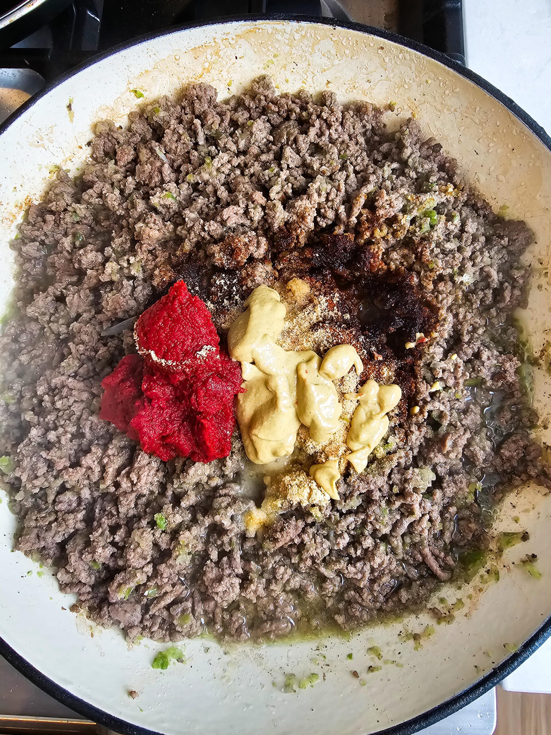 ADD THE SEASONING TO THE SLOPPY JOE