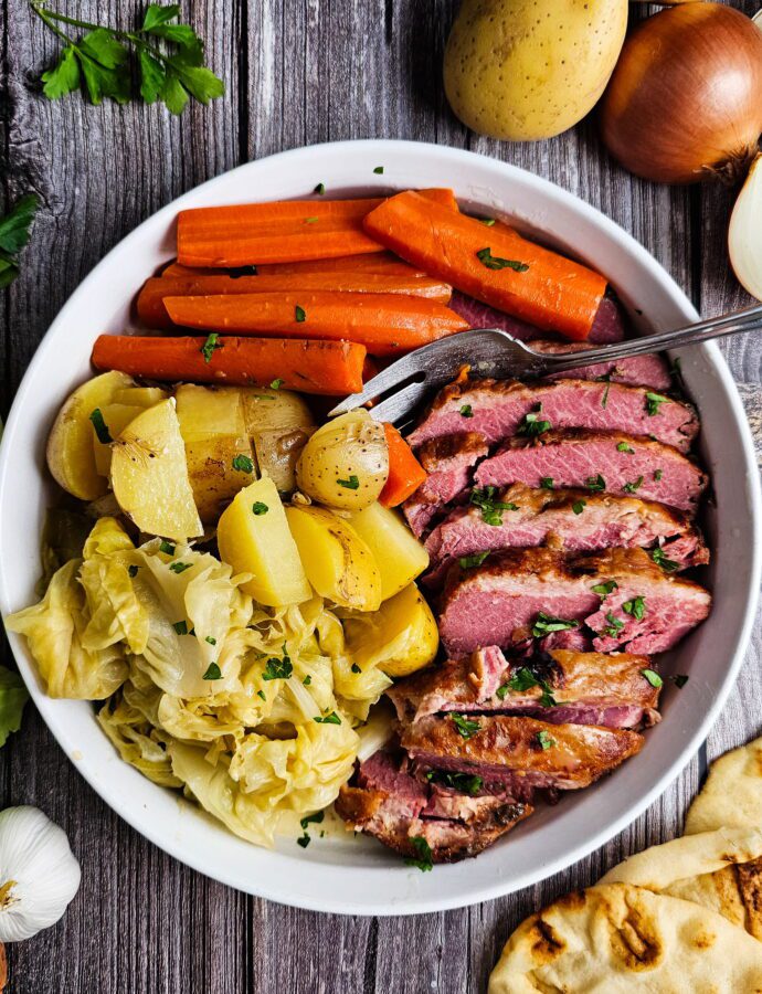 Slow Cooker Beer Braised Corned Beef