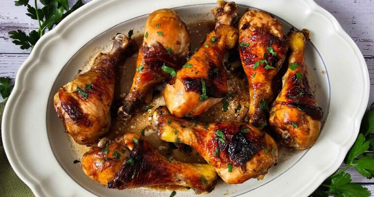 OVEN BAKED MARINATED CHICKEN DRUMSTICKS