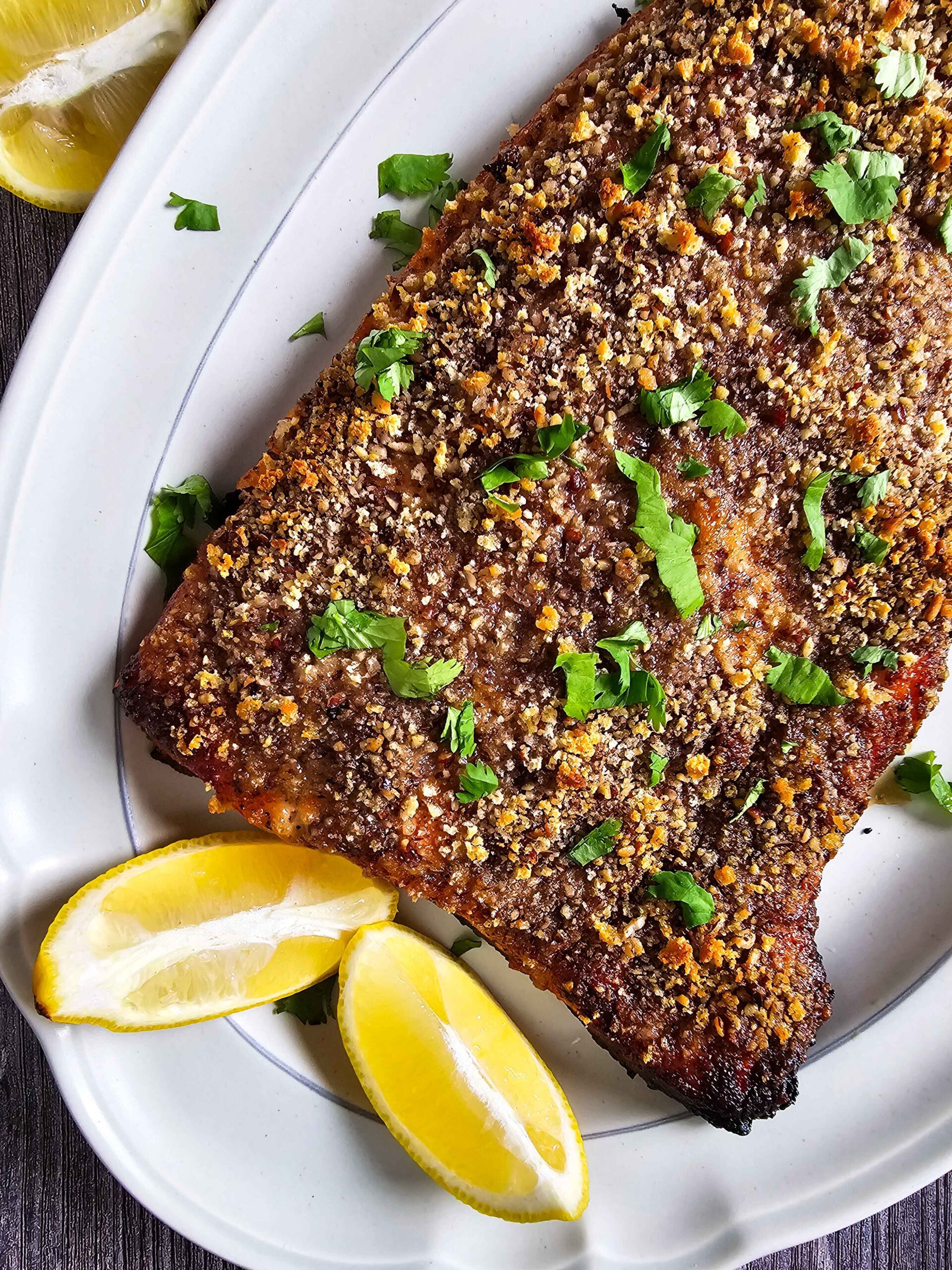 BAKE AND GARNISH THE SALMON