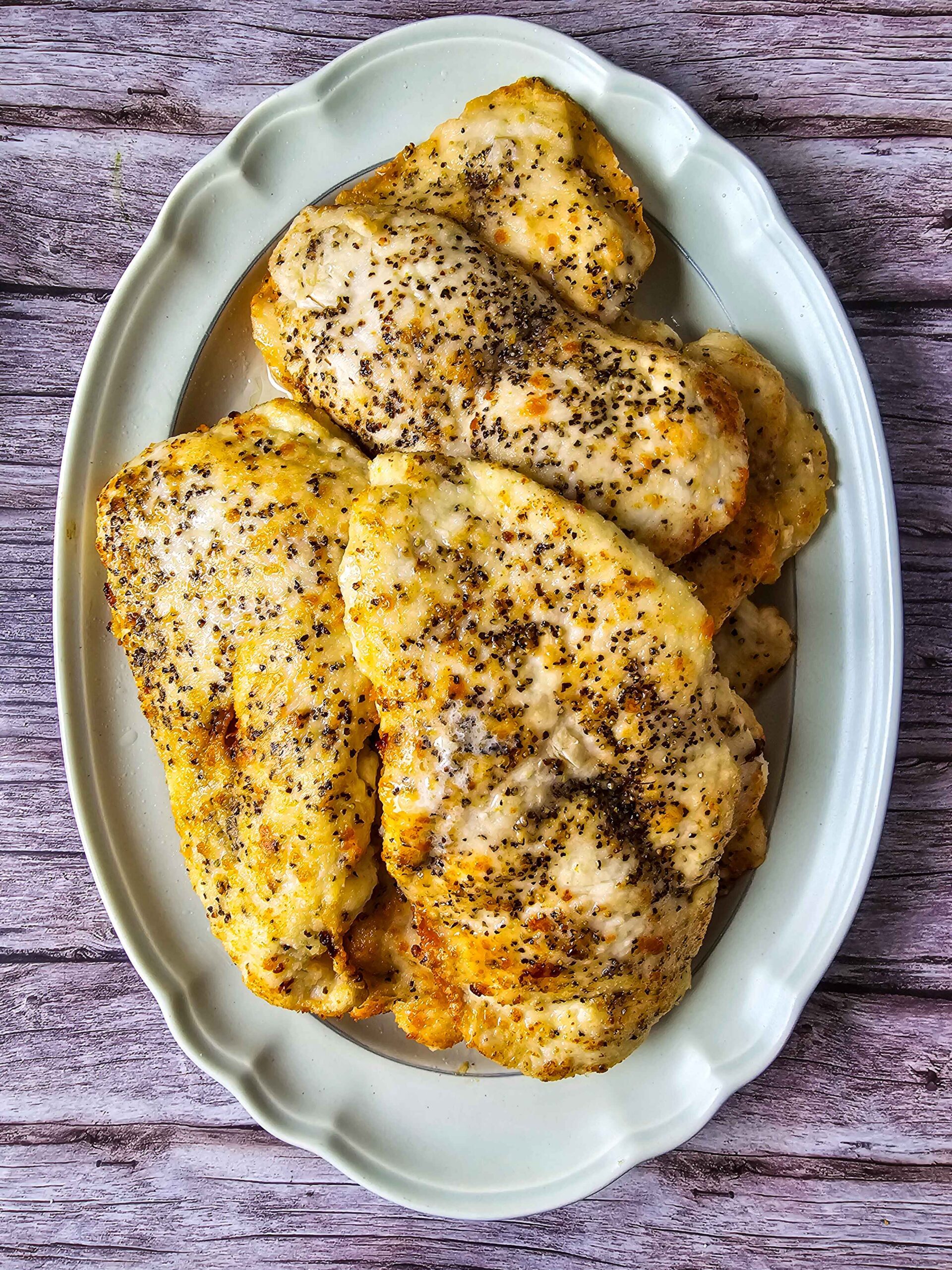 FRY THE CHICKEN ON BOTH SIDES UNTIL GOLDEN BROWN SET ASIDE ON A PLATE