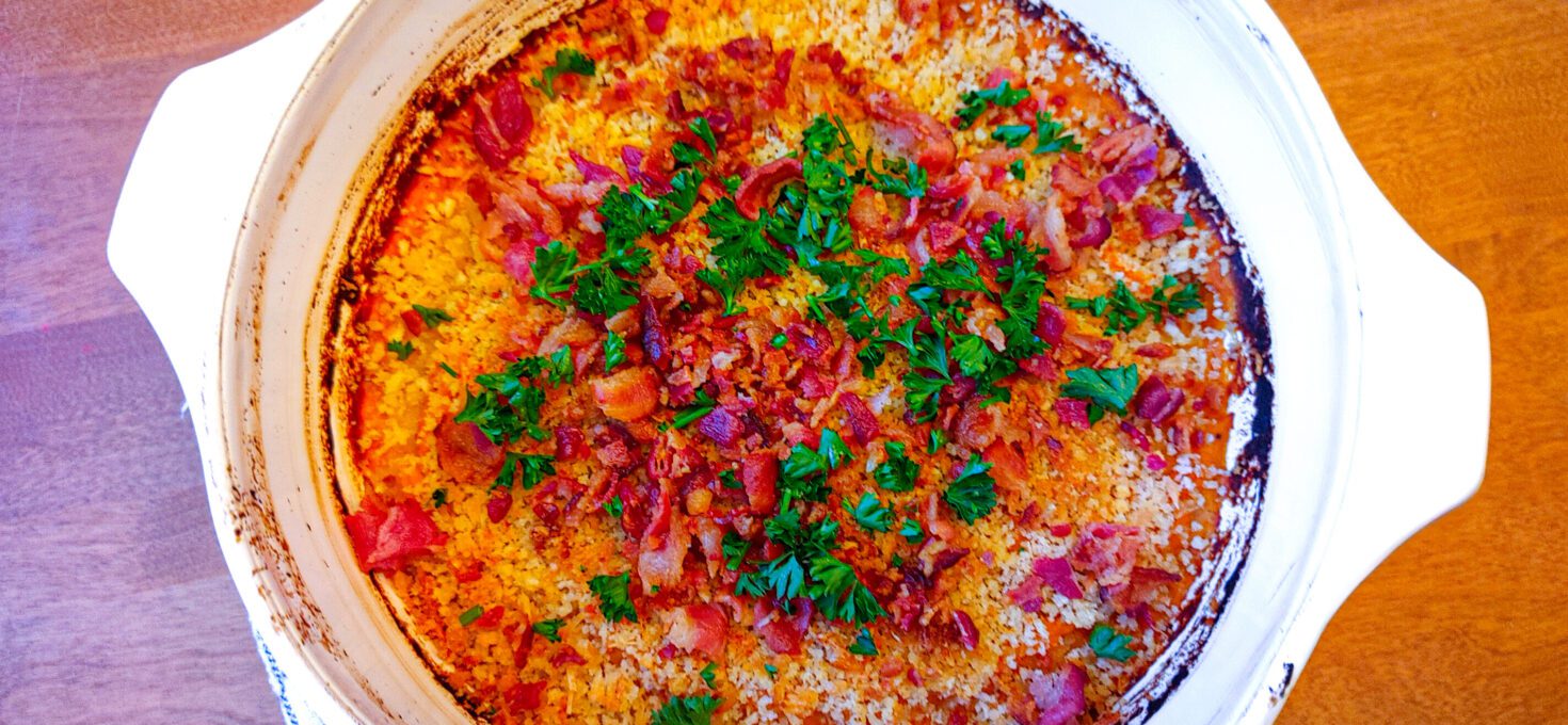 Twice Baked Sweet Potato Casserole