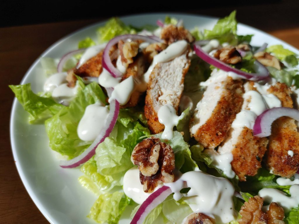 PARMESAN CRUSTED CHICKEN SALAD