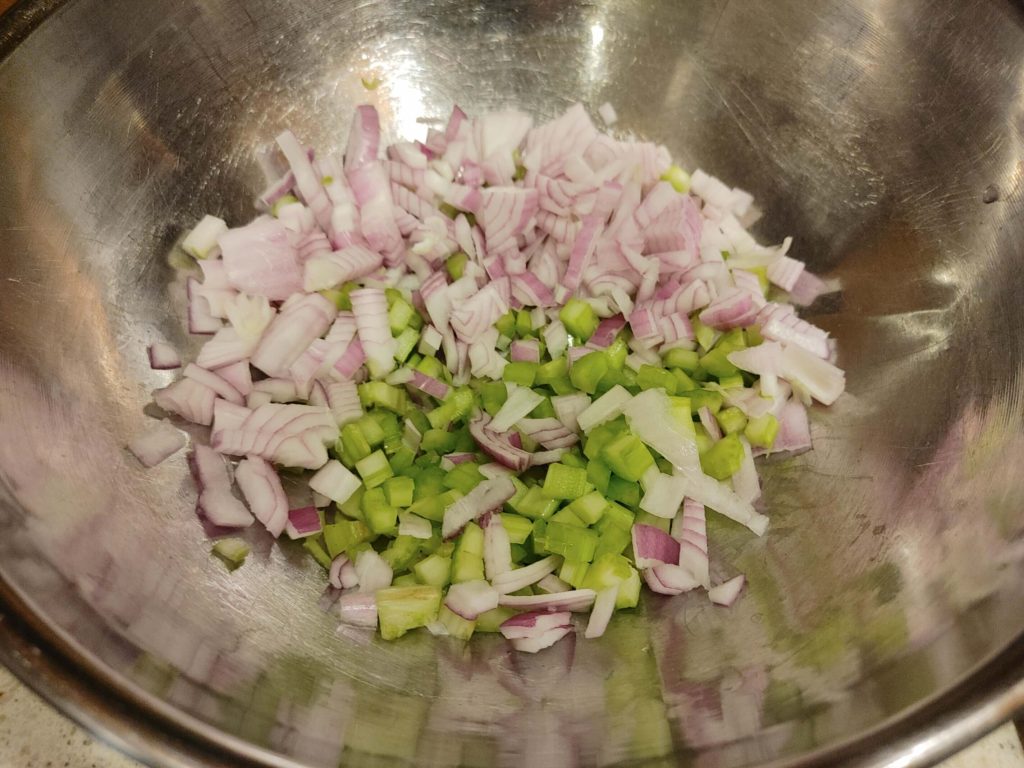 DICED ONION AND CELERY