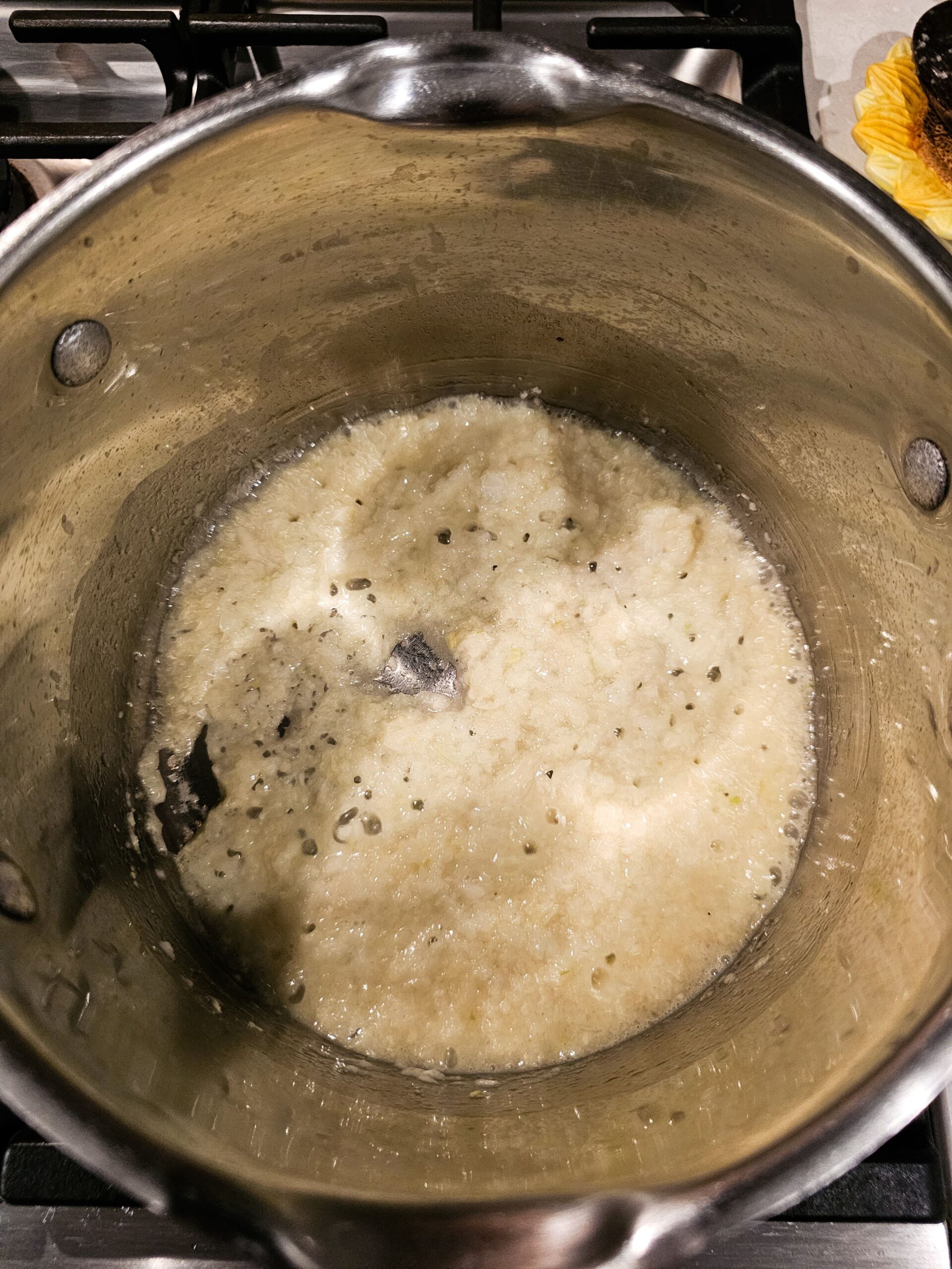 SAUTE THE AROMATICS IN BUTTER