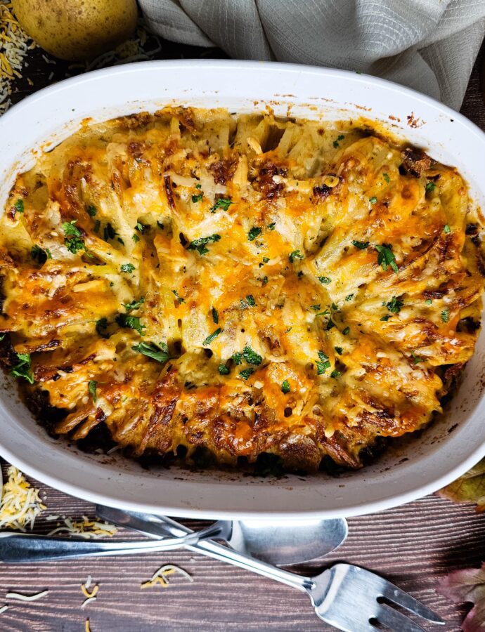 Hasselback Potatoes Au Gratin