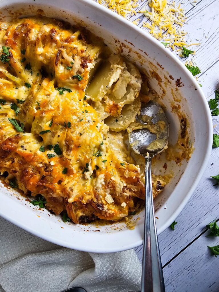 Hasselback Potatoes Au Gratin