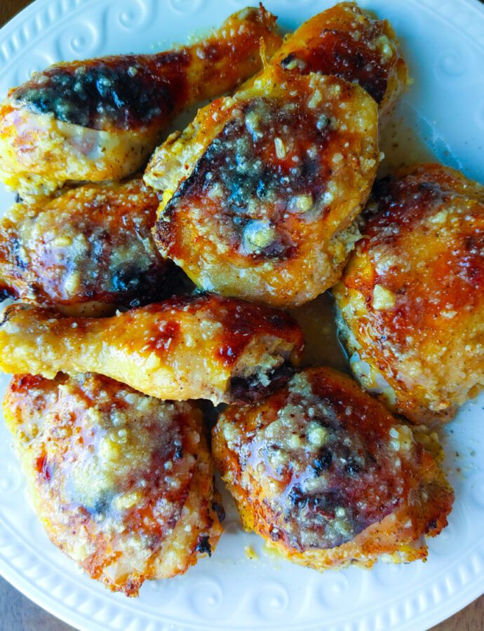 Easy Parmesan Honey Garlic Glazed Chicken Recipe