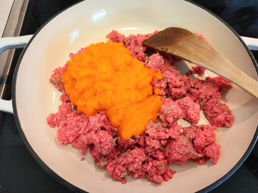BROWNING GROUND BEEF AND OTHER INGREDIENTS