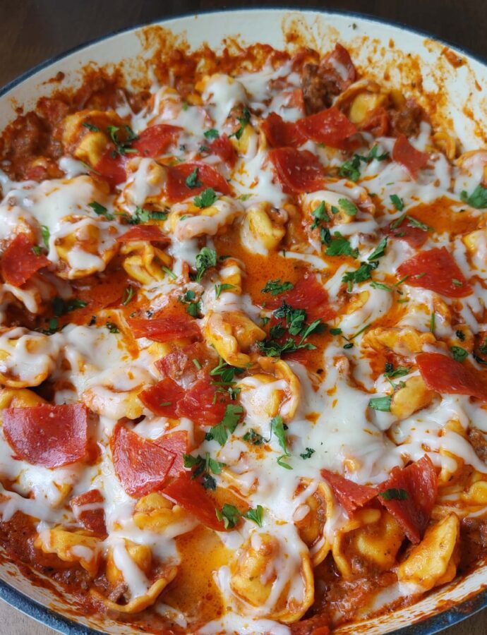 Easy Pizza Tortellini Skillet