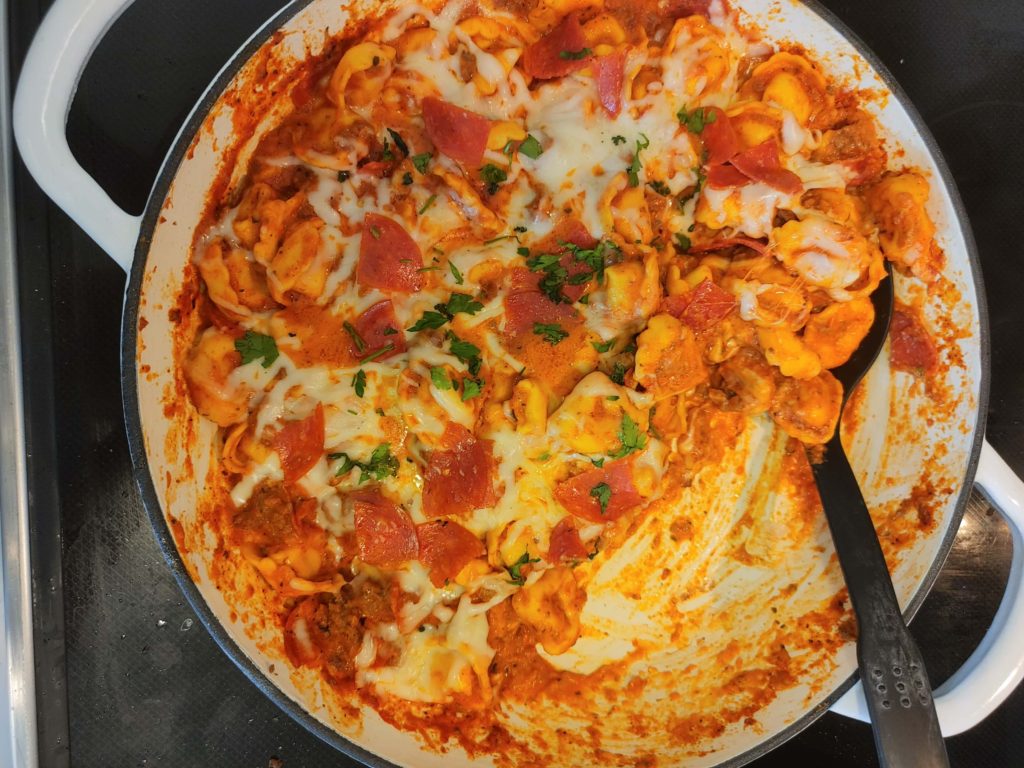 PLATING PIZZA TORTELLINI SKILLET