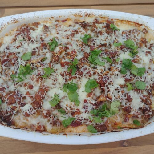 BEEF AND POTATO MOUSSAKA CASSEROLE