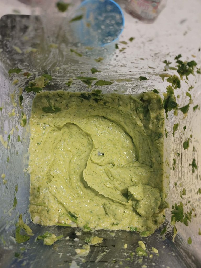 BLENDED AVOCADO CILANTRO LIME PASTE