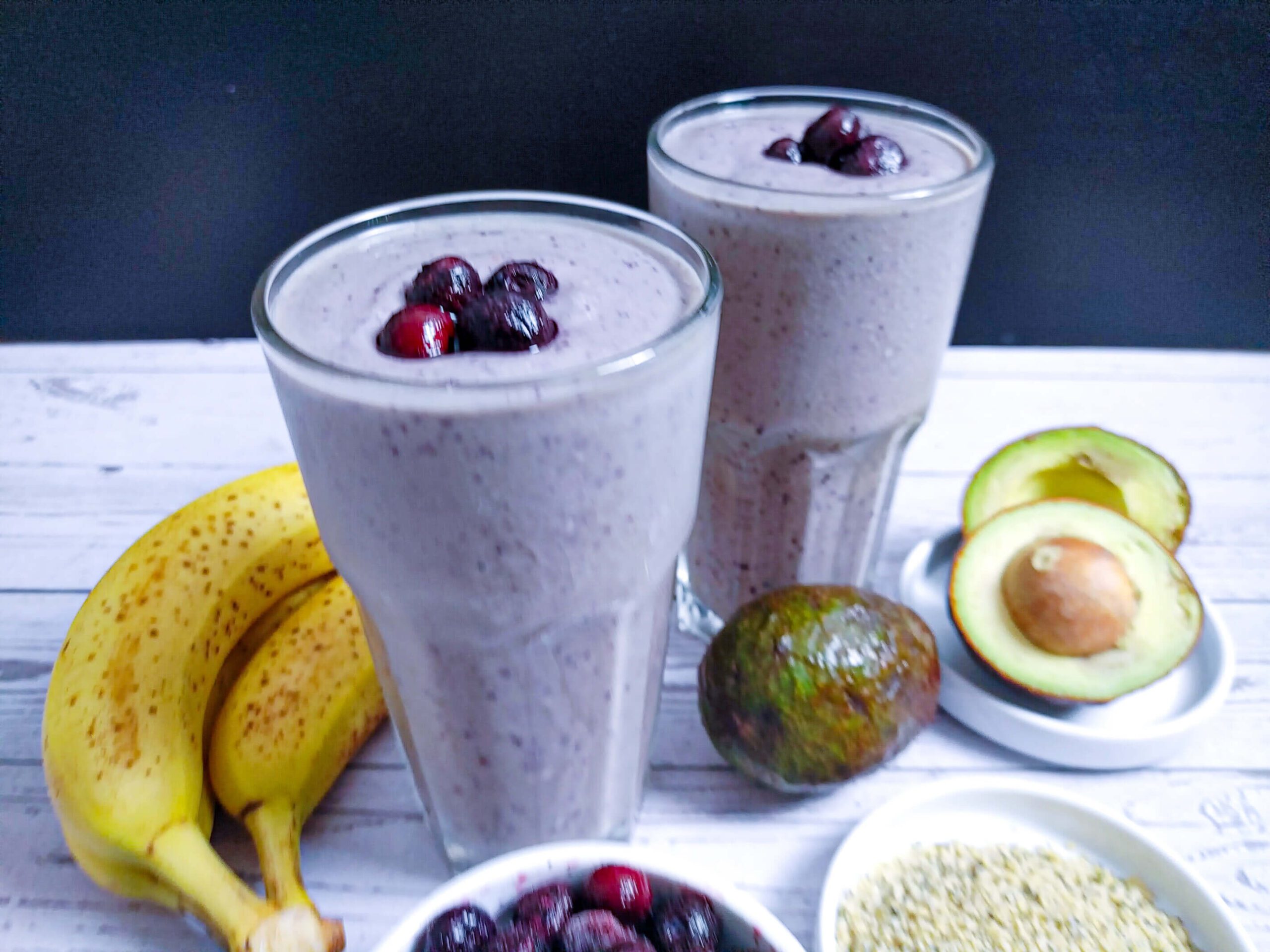 Banana Blueberry Avocado Smoothie