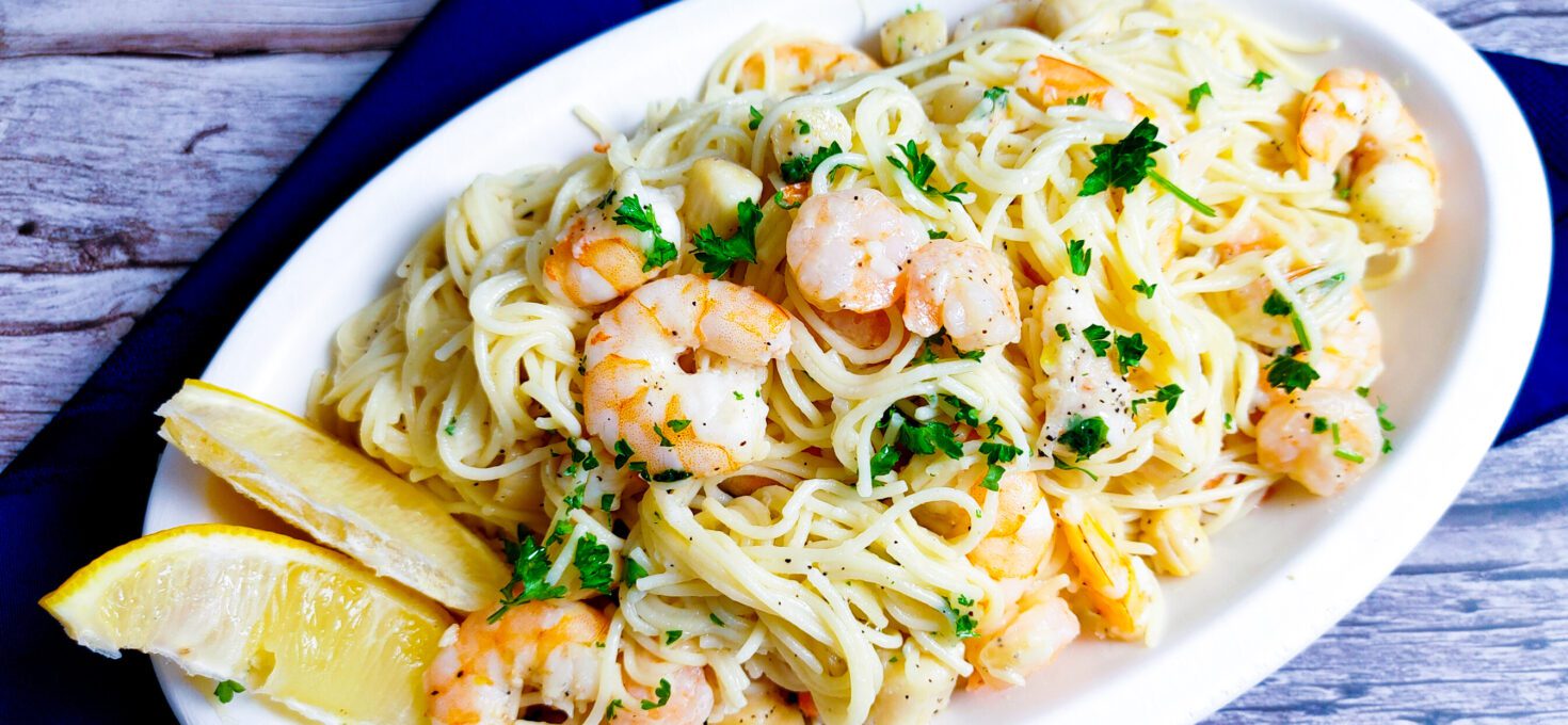 Lemon Garlic Shrimp Pasta
