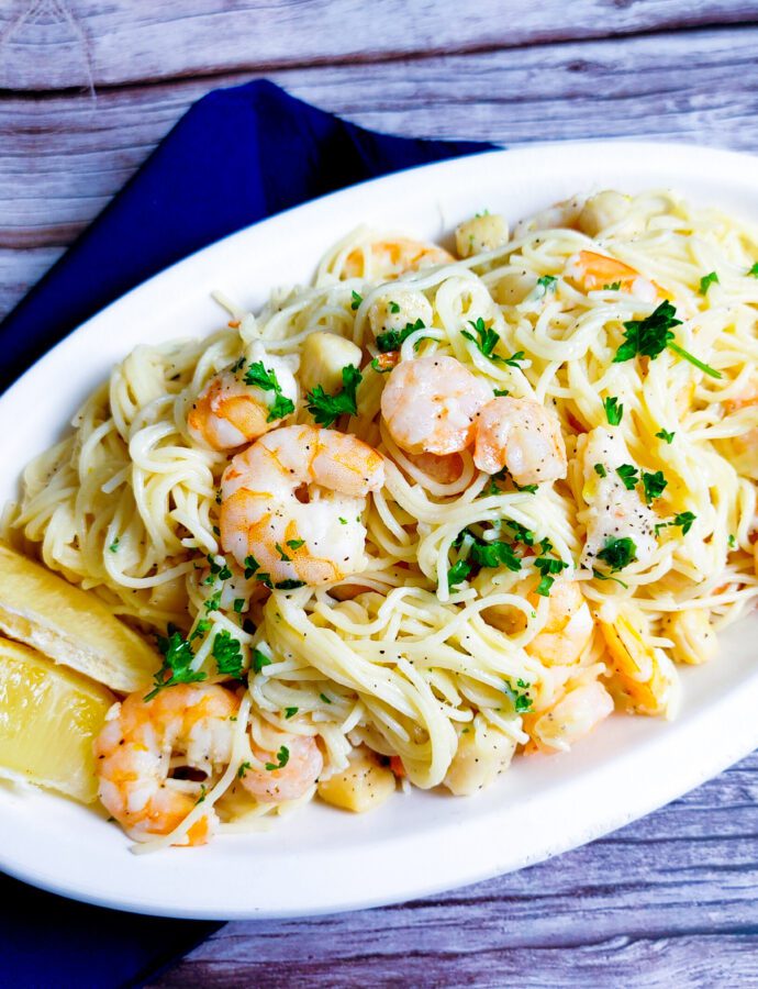 Lemon Garlic Shrimp Pasta