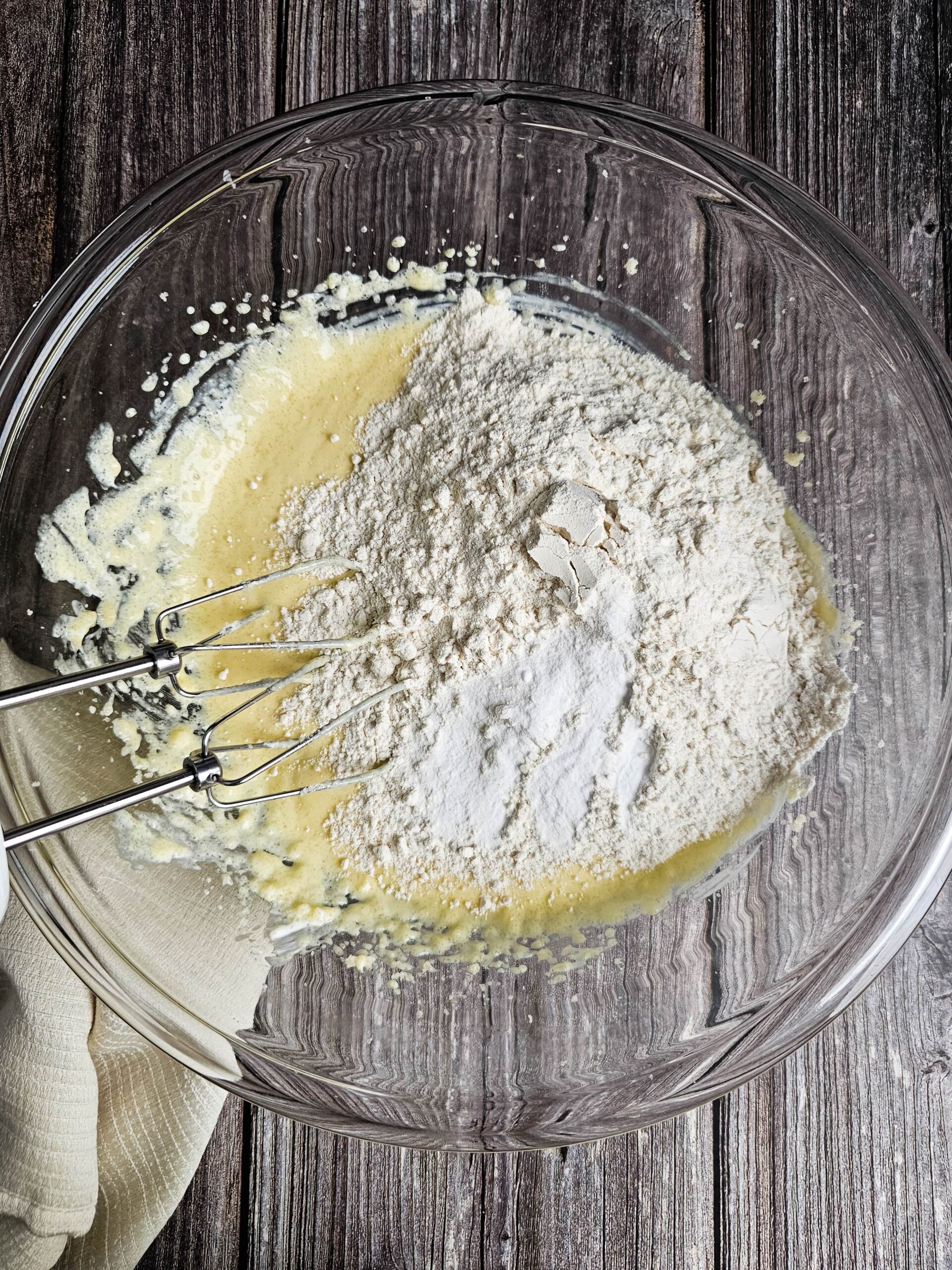 Add dry ingredients to the wet ingredients