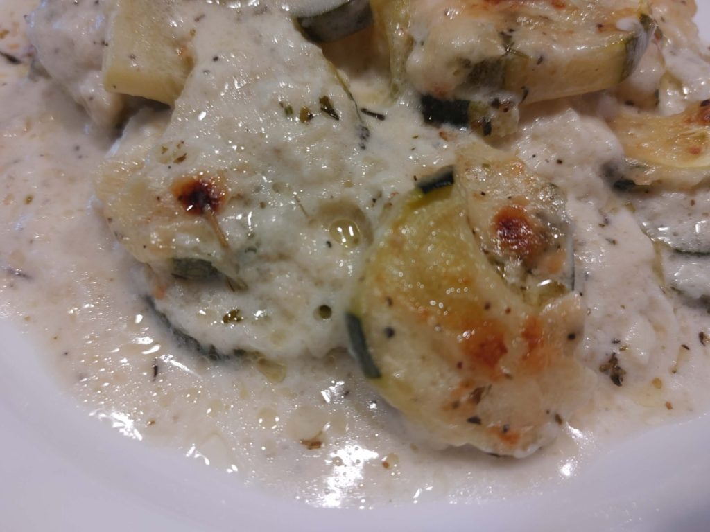 PLATED EASY ZUCCHINI AU GRATIN