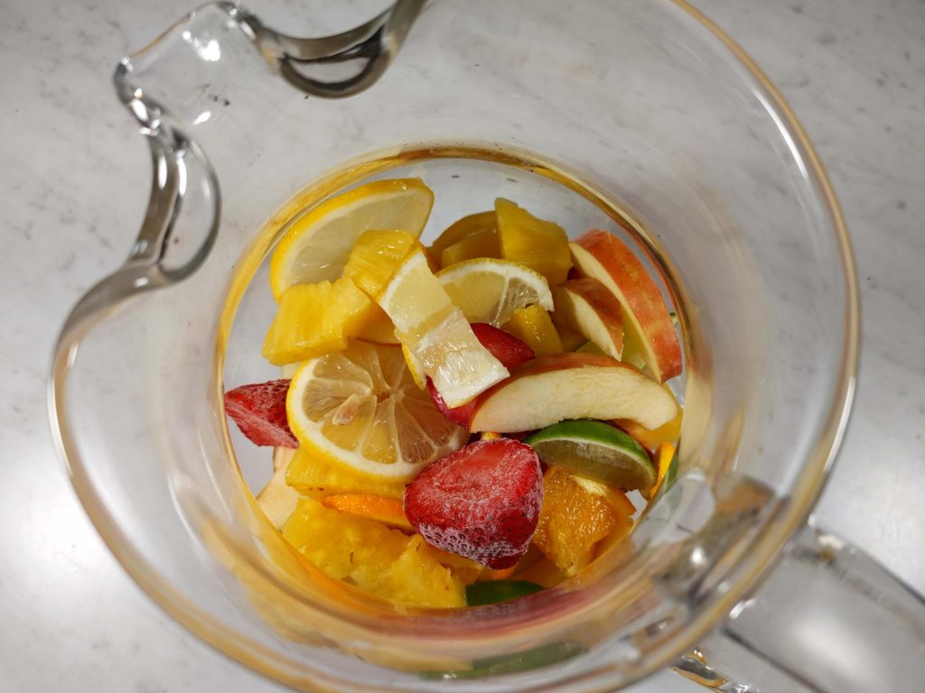 ADDING FRUIT TO THE PITCHER