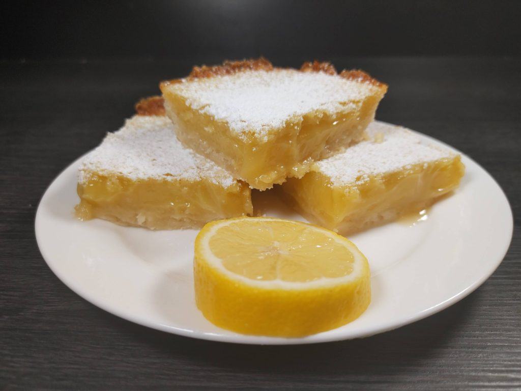 LEMON BARS PLATED LOOKING DELICIOUS