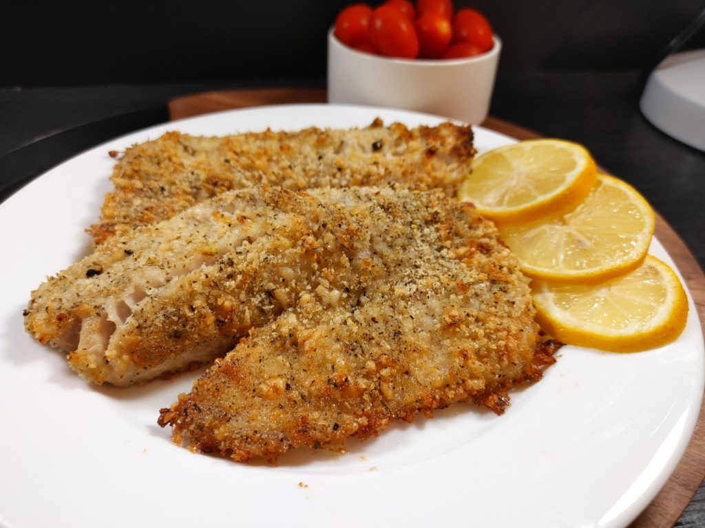 PLATED PARMESAN CRUSTED TILAPIA