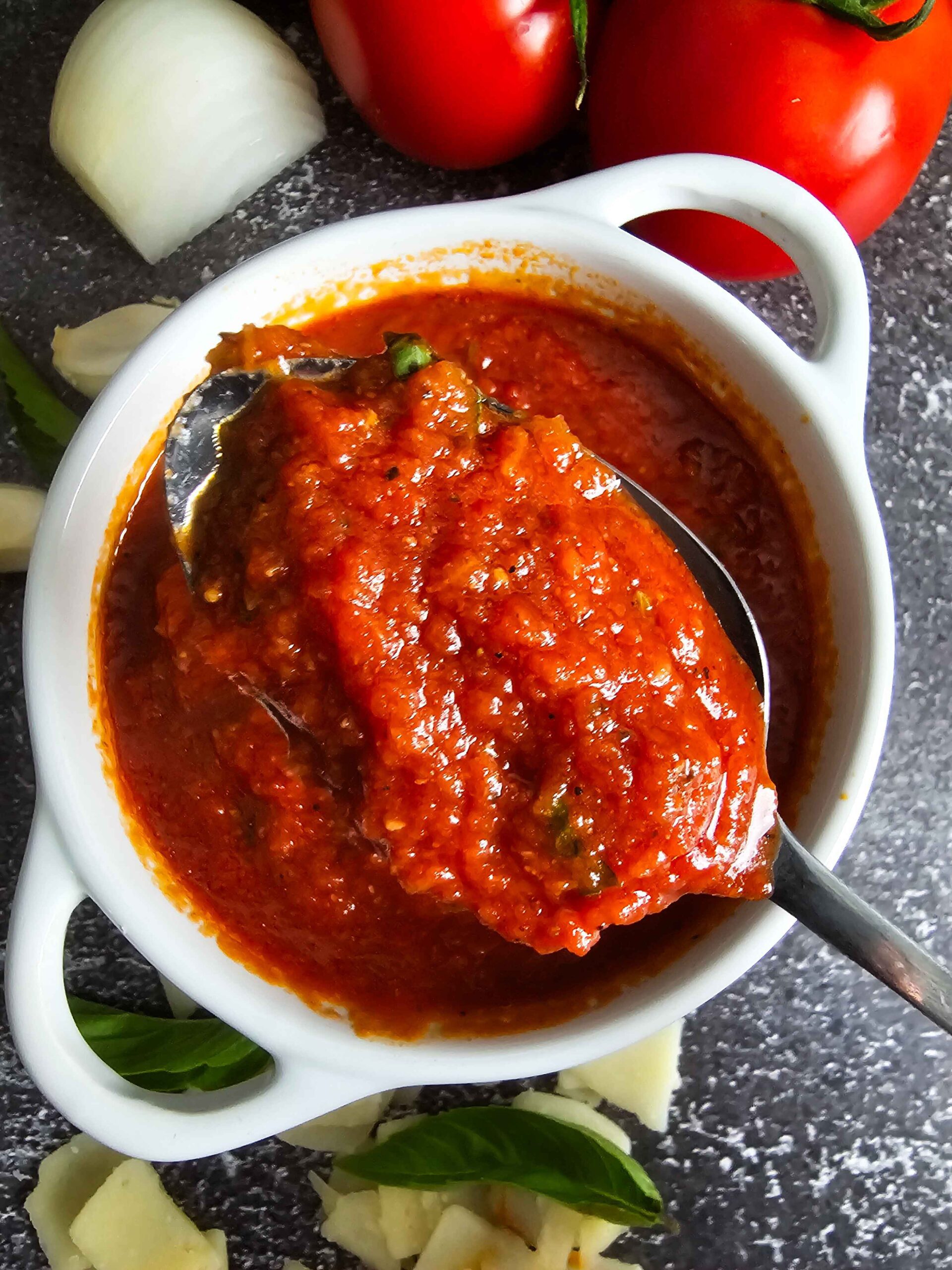 FINISH THE HOMEMADE PIZZA SAUCE