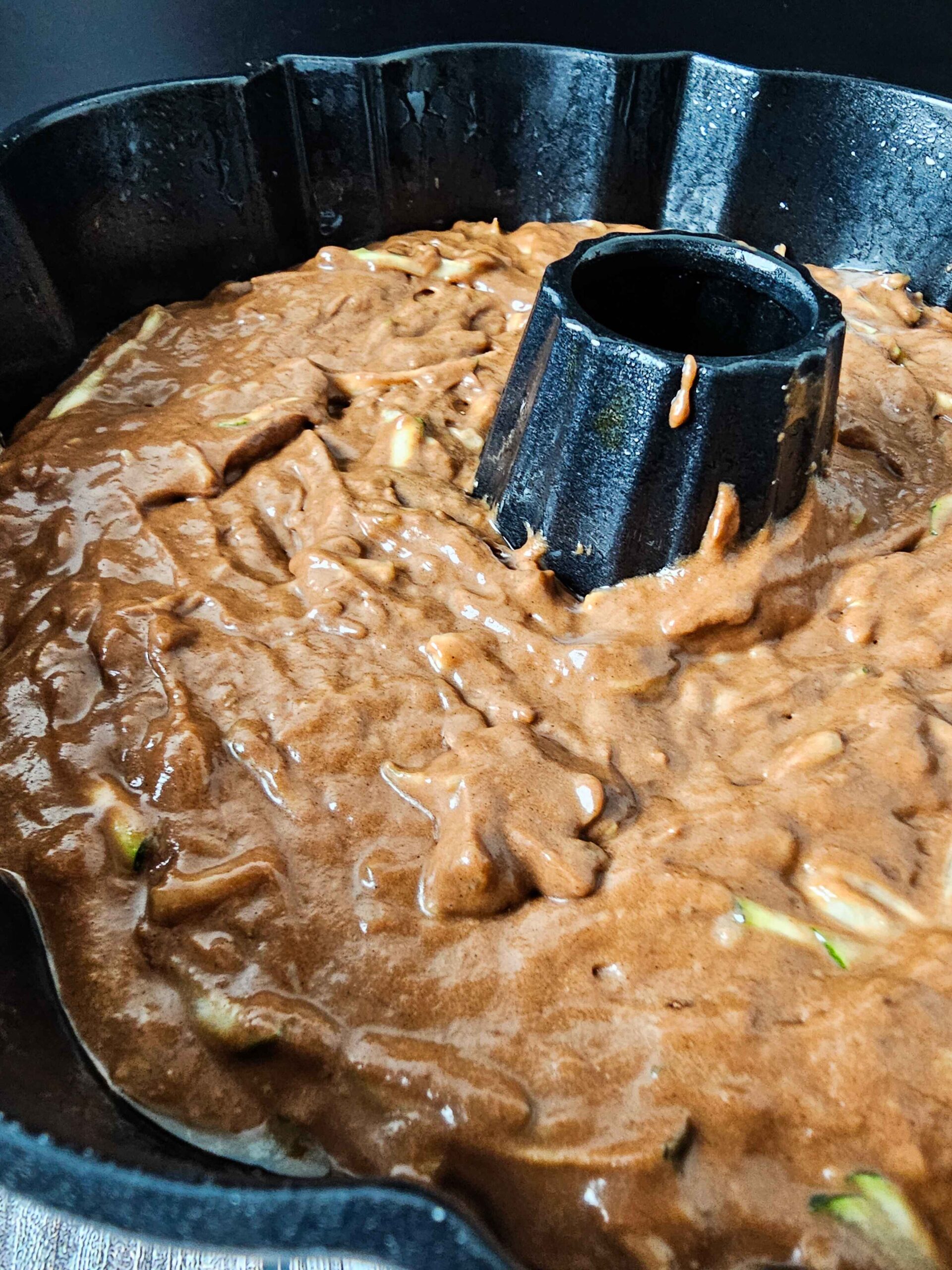 POUR INTO A BUNDT CAKE PAN