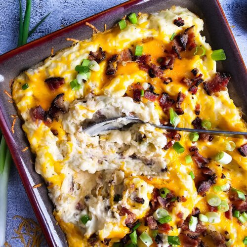 TWICE BAKED LOADED MASHED POTATOE CASSEROLE