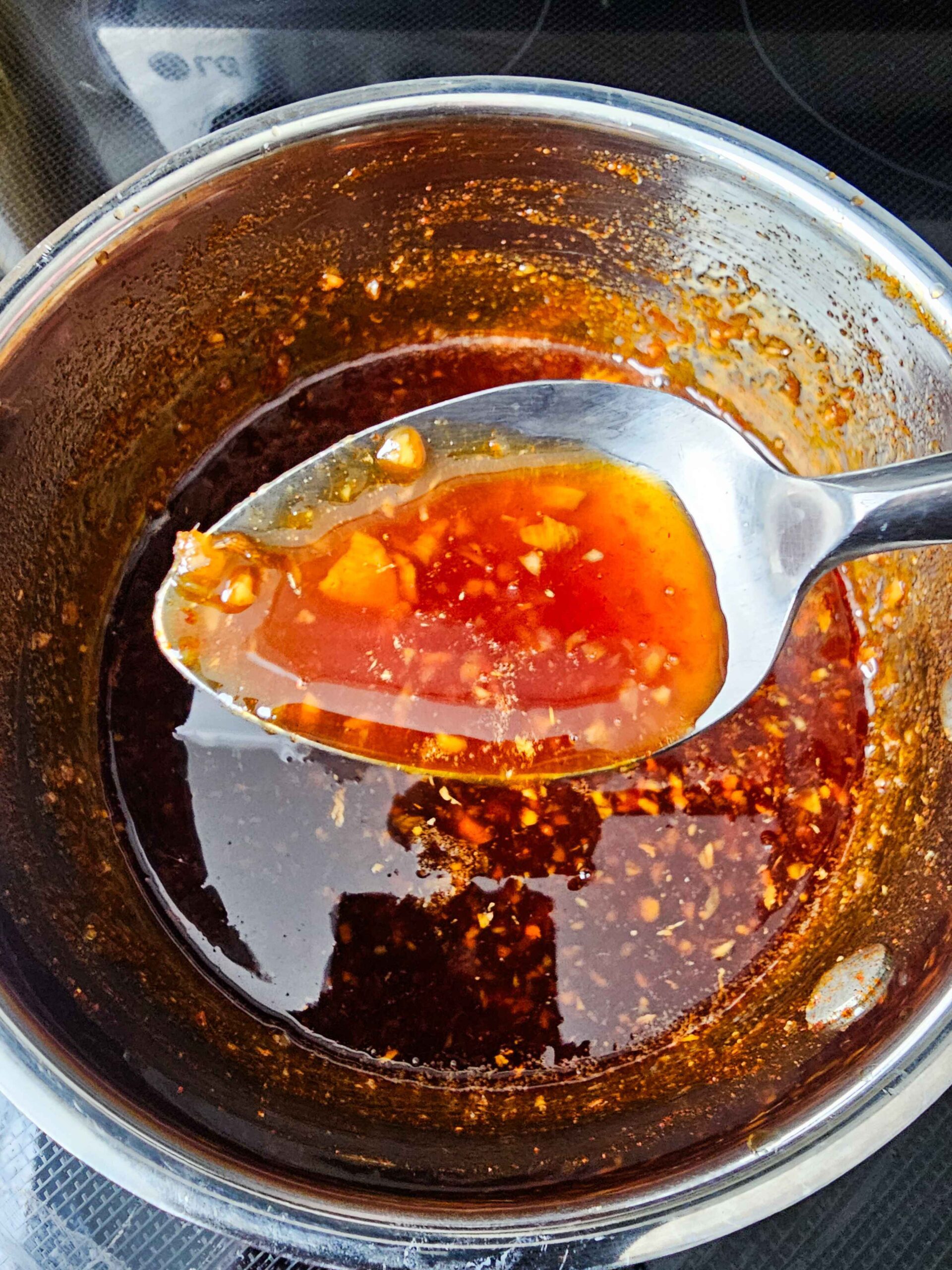 prepare the honey garlic glaze