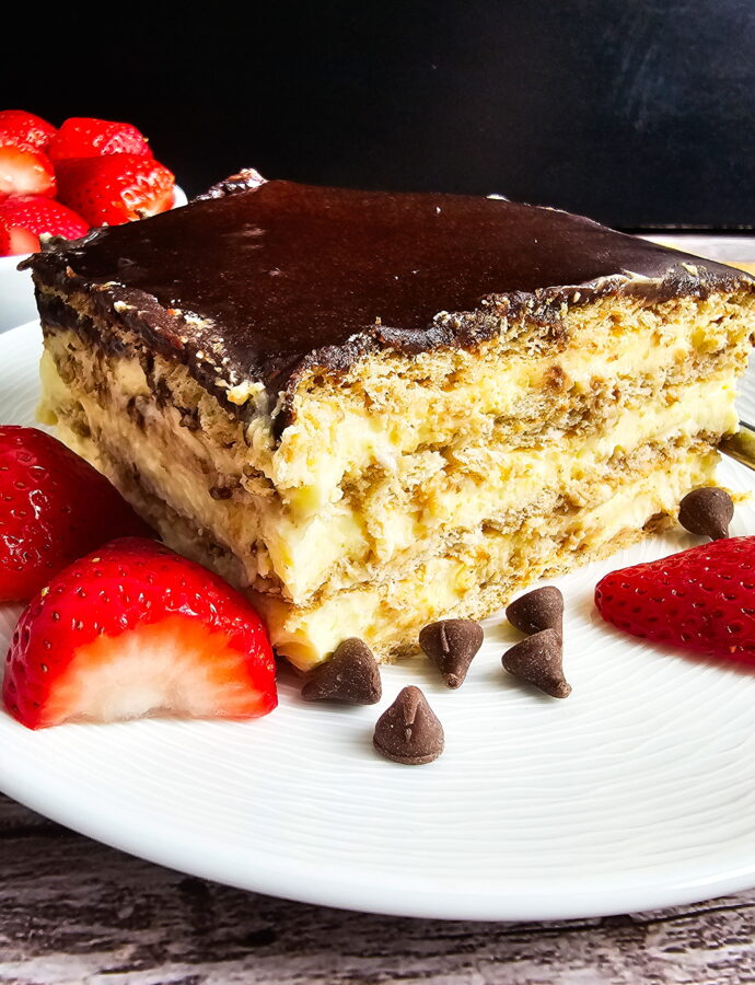 Chocolate Eclair Cake for a Crowd (Triple-Layer, No-Bake, Made in a Lasagna Pan)