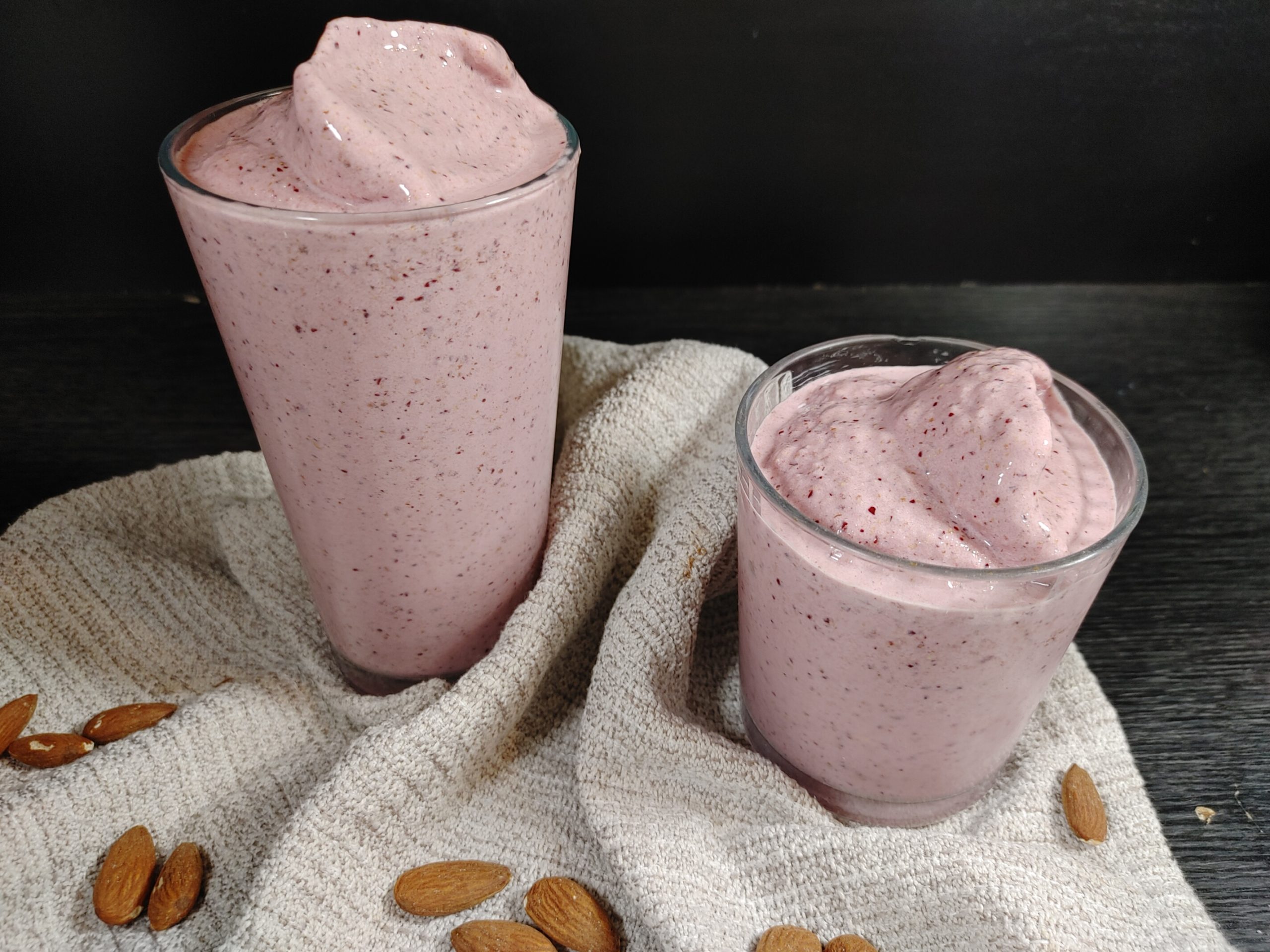 Sweet Cherry Almond Flaxseed Smoothie