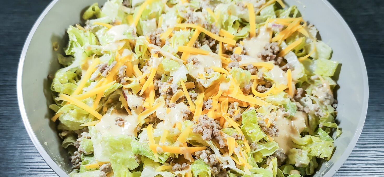 The Best Big Mac Cheeseburger Salad