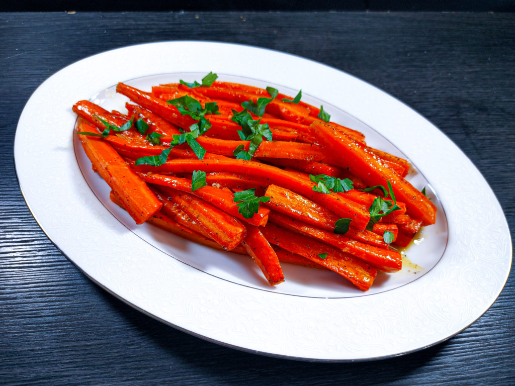 PLATED EASY HOMEMADE MAPLE ROASTED CARROTS