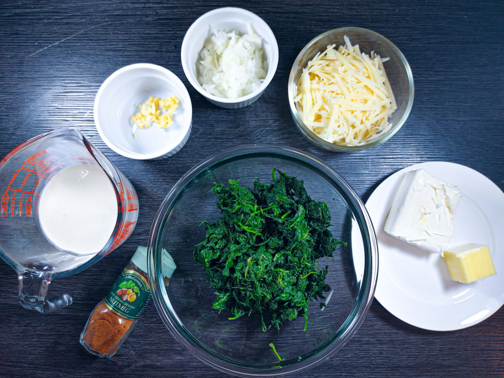 INGREDIENTS TO MAKE CREAMED SPINACH