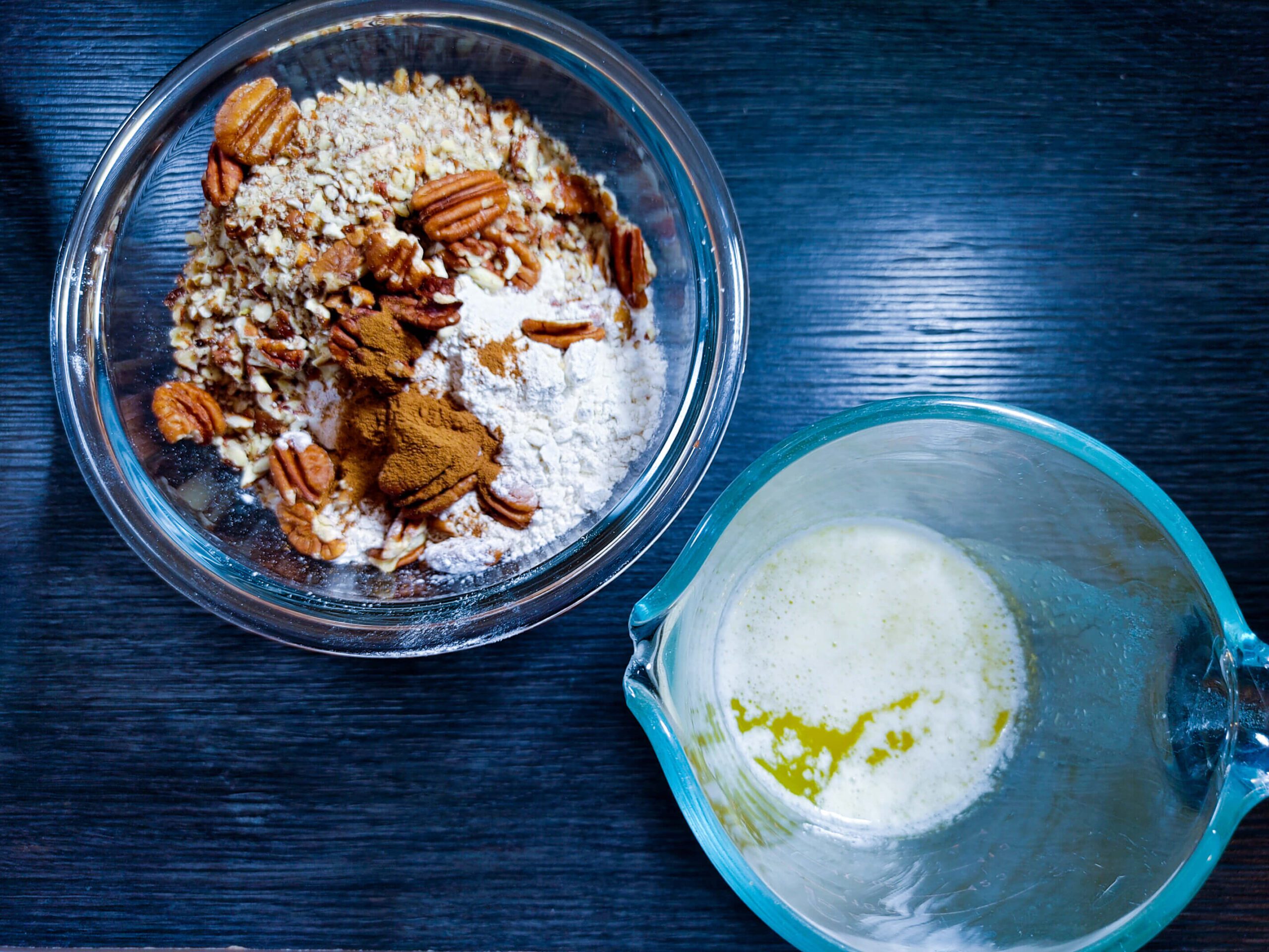COMBINE ALL THE PECAN TOPPING INGREDIENTS