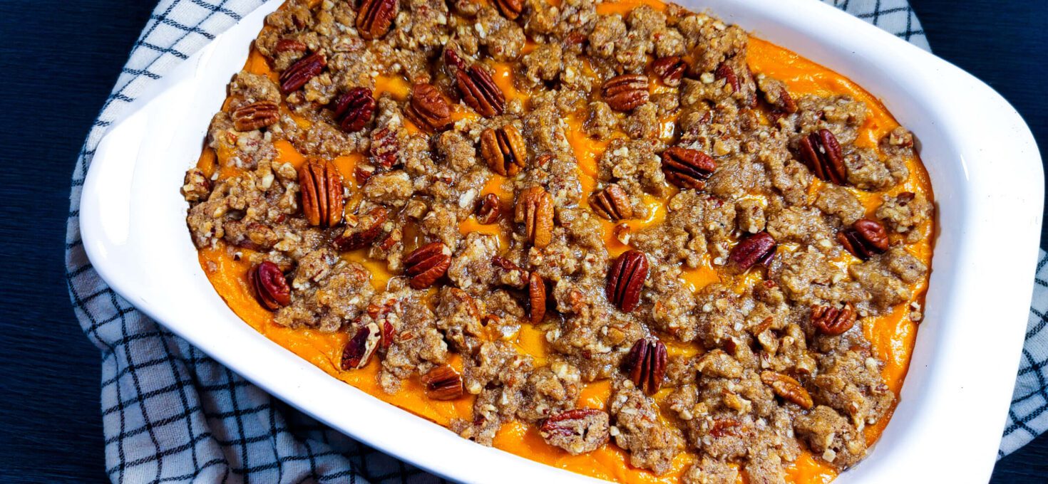 Easy Sweet Potato Casserole with Pecans