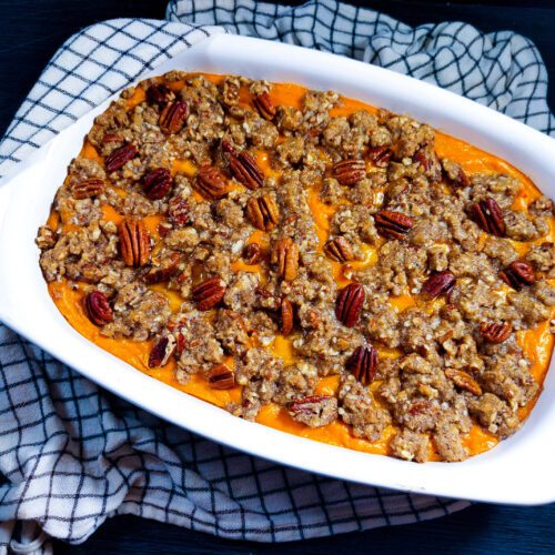 Pecan Topping Sweet Potato Casserole