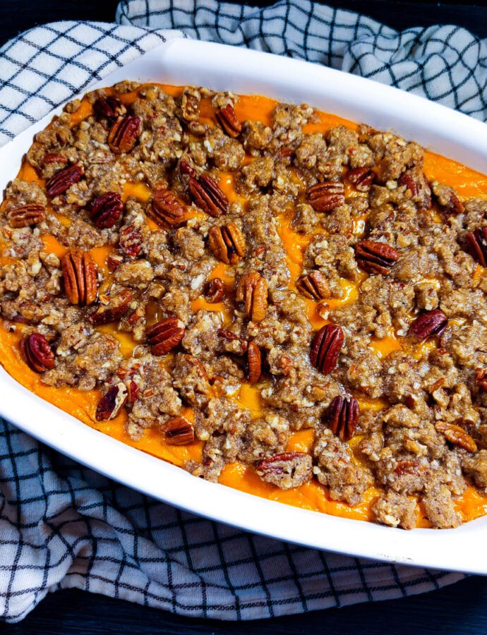 Easy Sweet Potato Casserole with Pecans