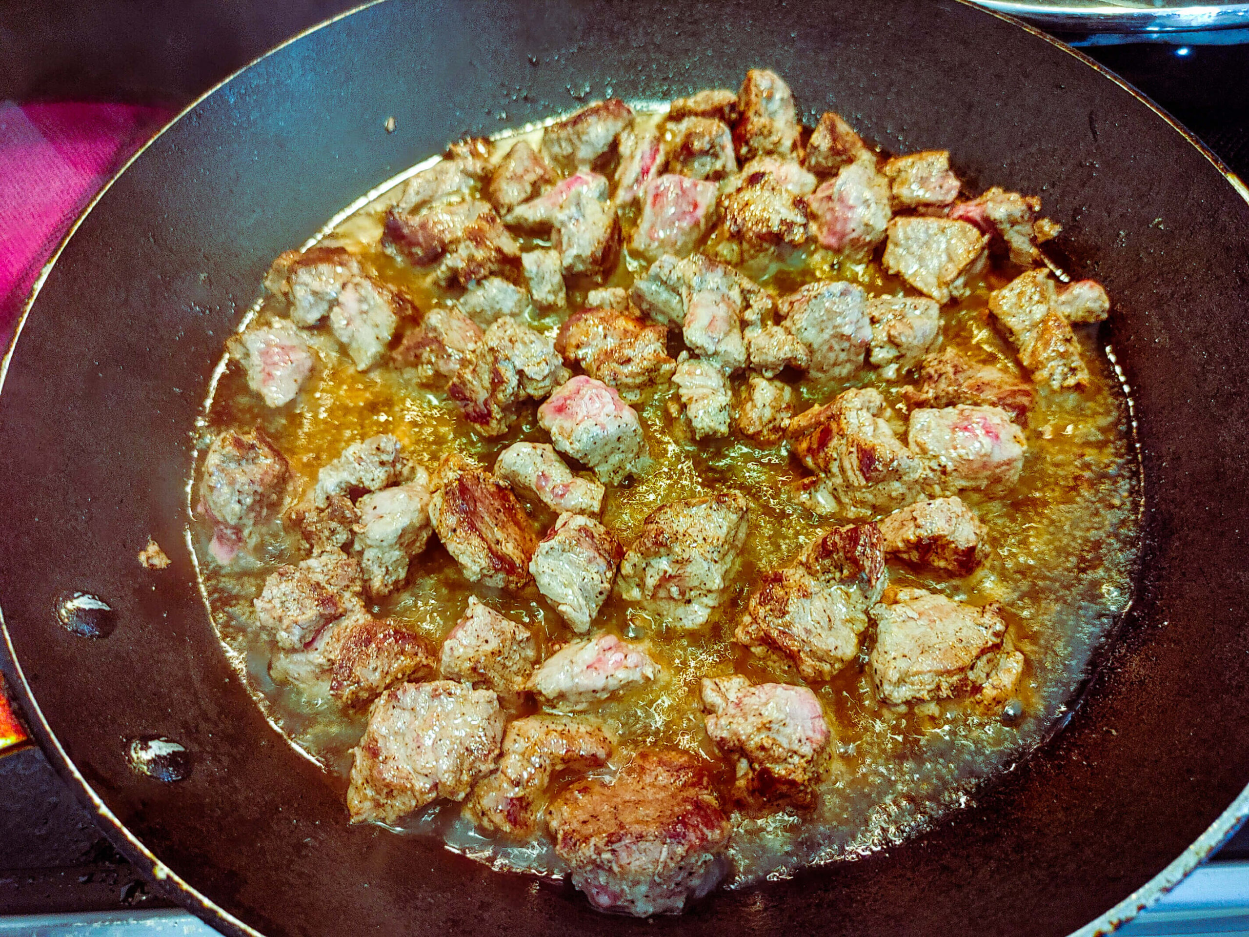 BROWN THE BEEF IN A SKILLET