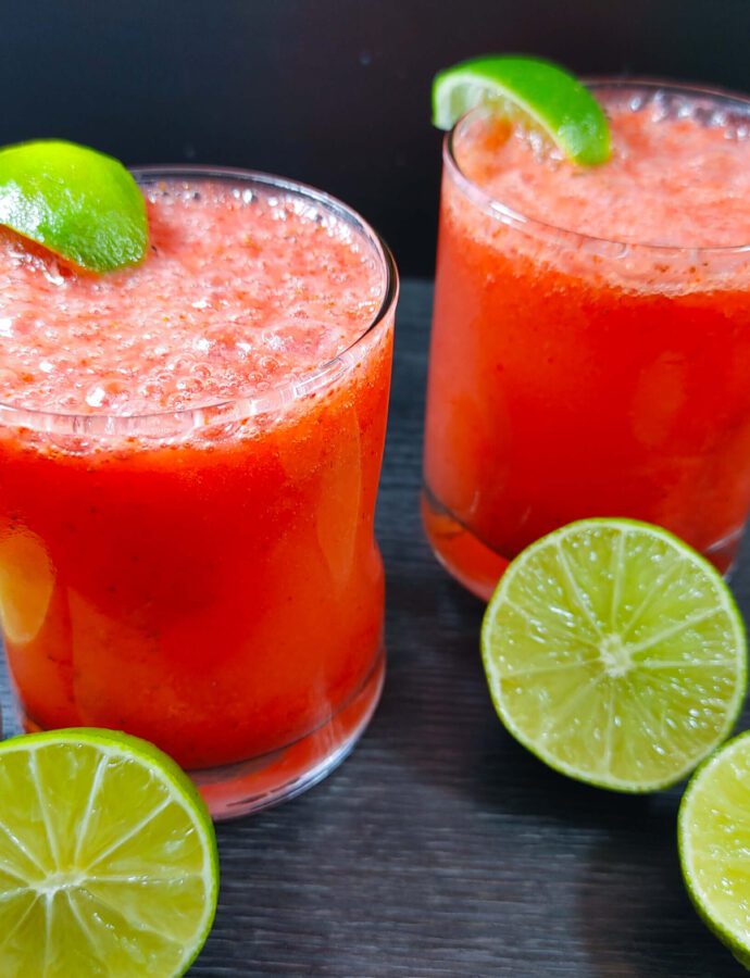 Simple Strawberry Lime Vodka Cocktail